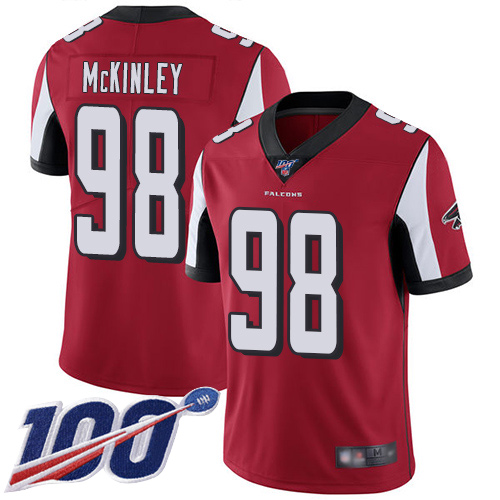 Atlanta Falcons Limited Red Men Takkarist McKinley Home Jersey NFL Football 98 100th Season Vapor Untouchable